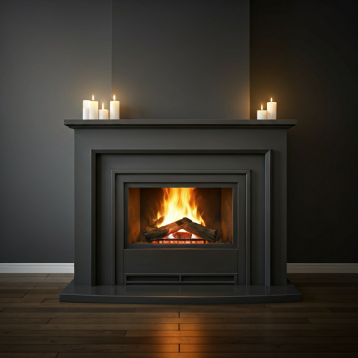 Interior design fireplace