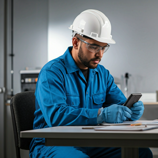 Technician working