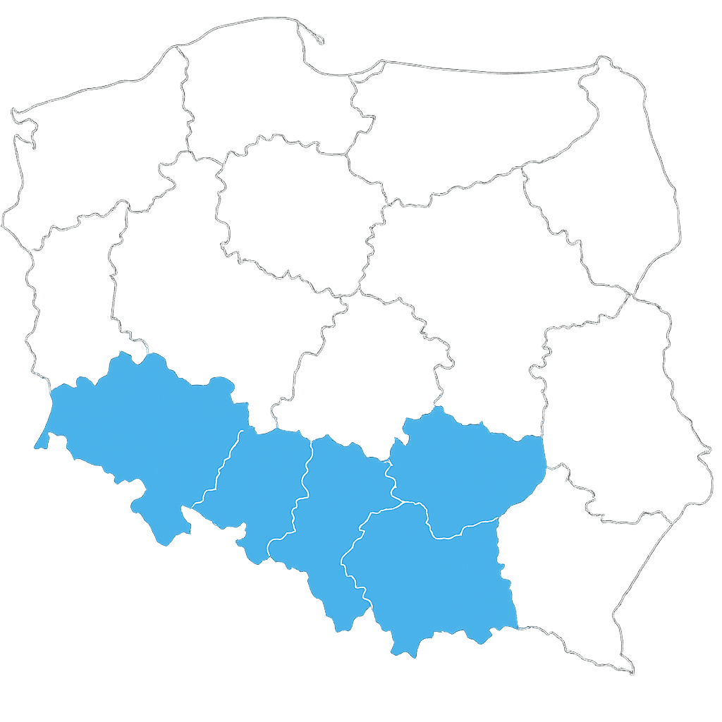 Mapa obszaru działania