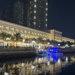 Sharjah waterfront at night, UAE